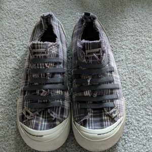 Grey Plaid Shoes